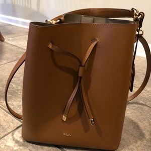 Lauren Ralph Lauren Cognac Bucket Bag